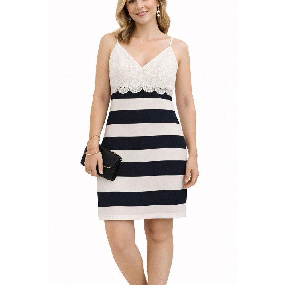 Boutique body con crochet top dress size l